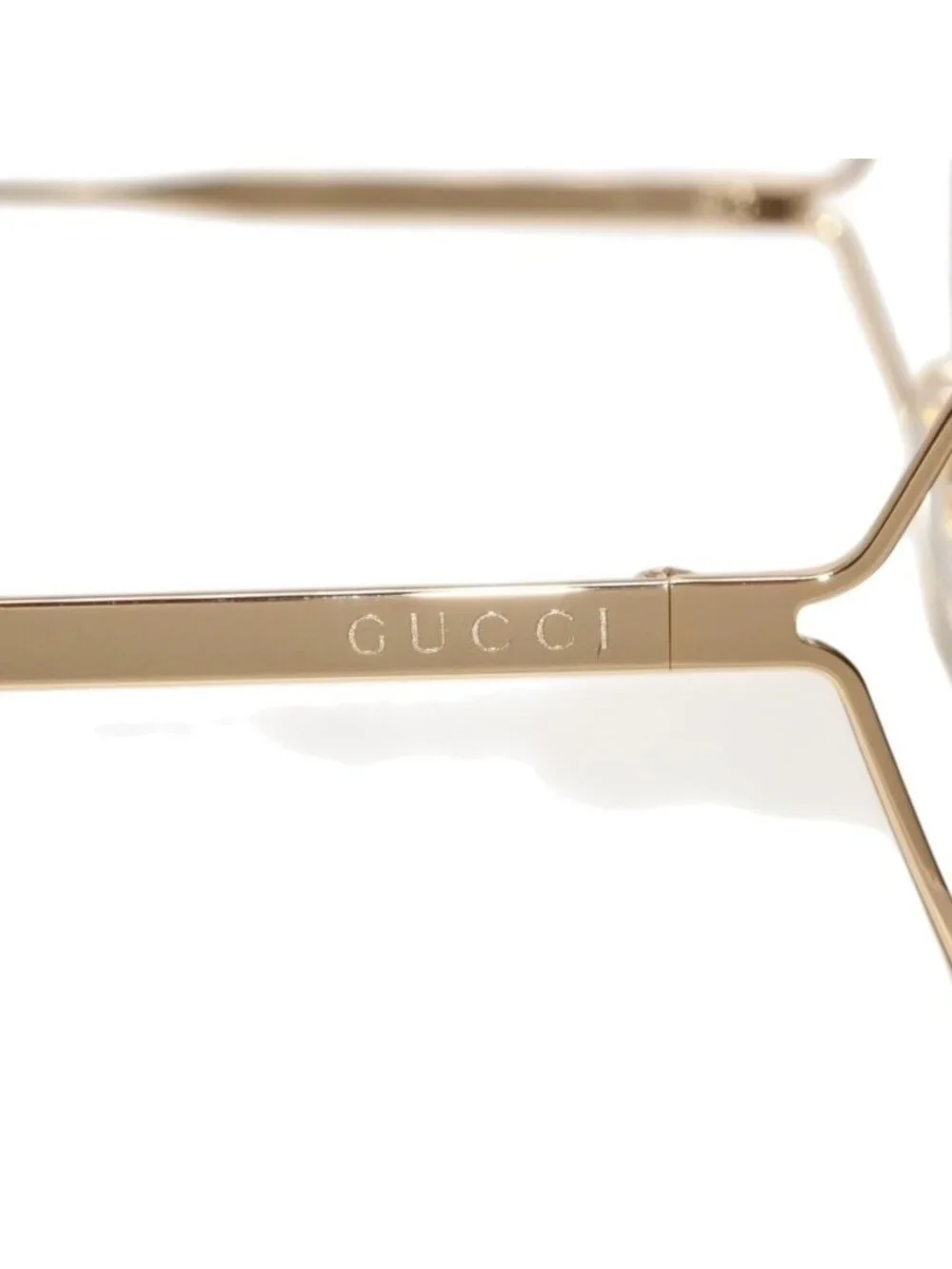 Gucci Sunglasses Eyewear 63 Gold Gray Metal Acetate